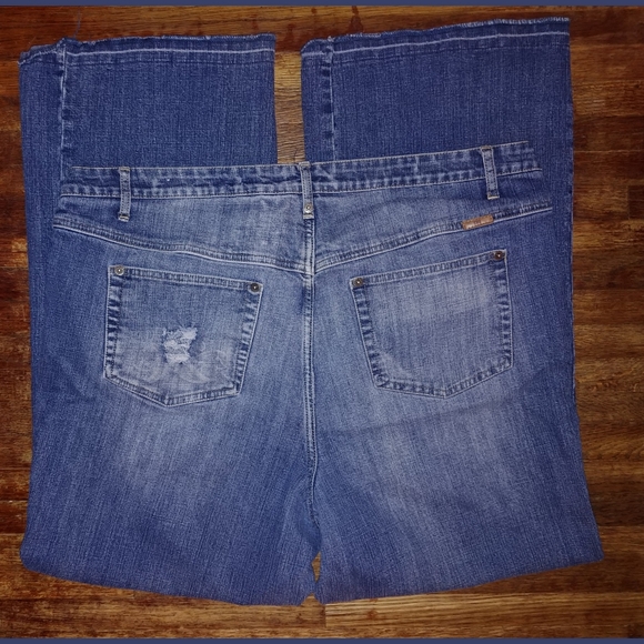 Duck Head Denim - Duck Head flare floral denim blue boot cut jeans size 24
